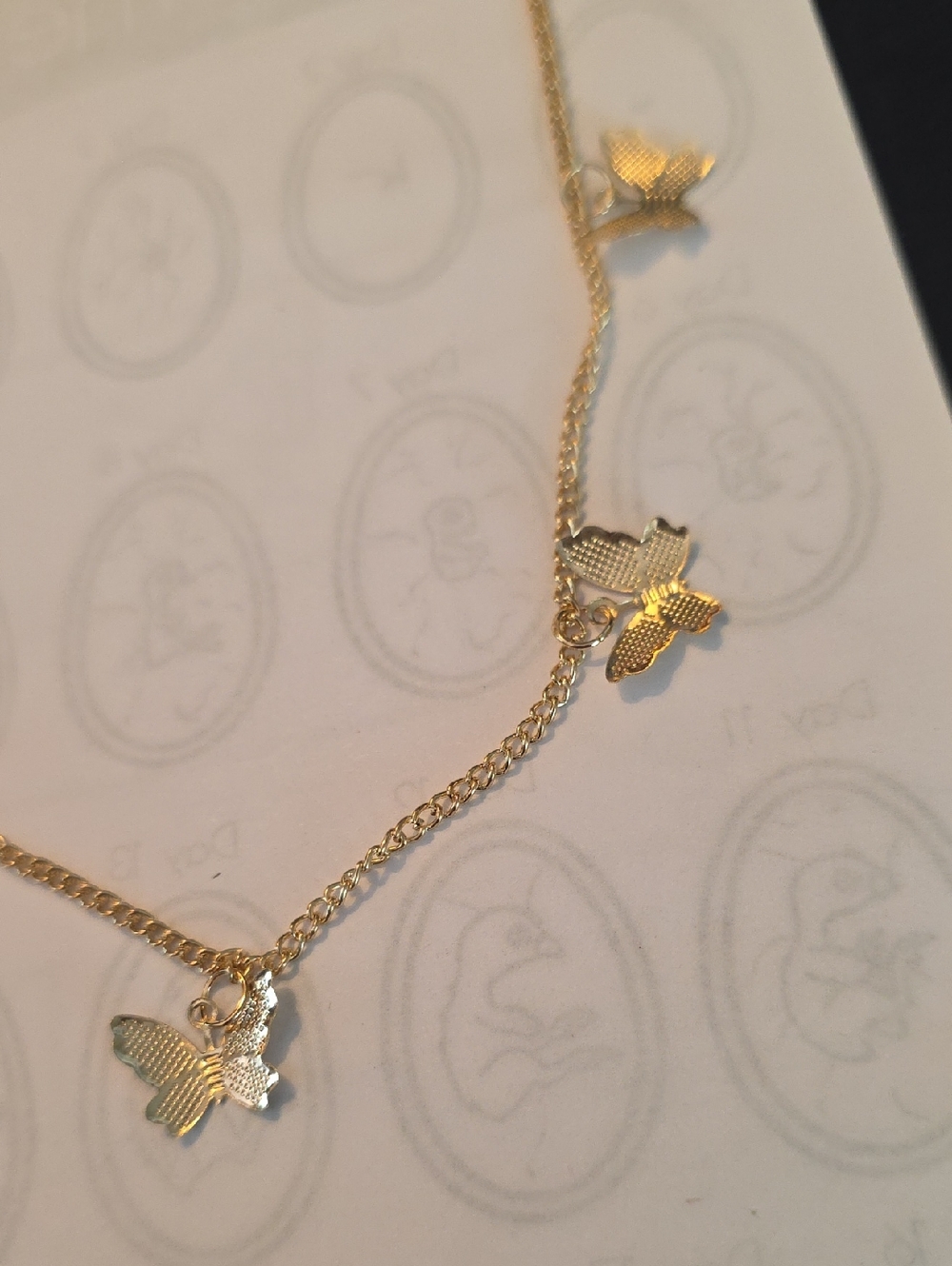 Gold Butterfly Charm Necklace for Women - Picture 4 of 7